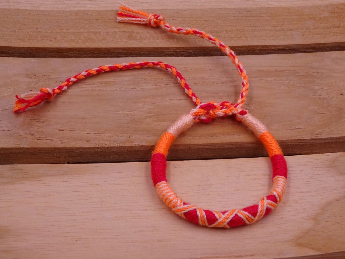 bracelets orange et jaune